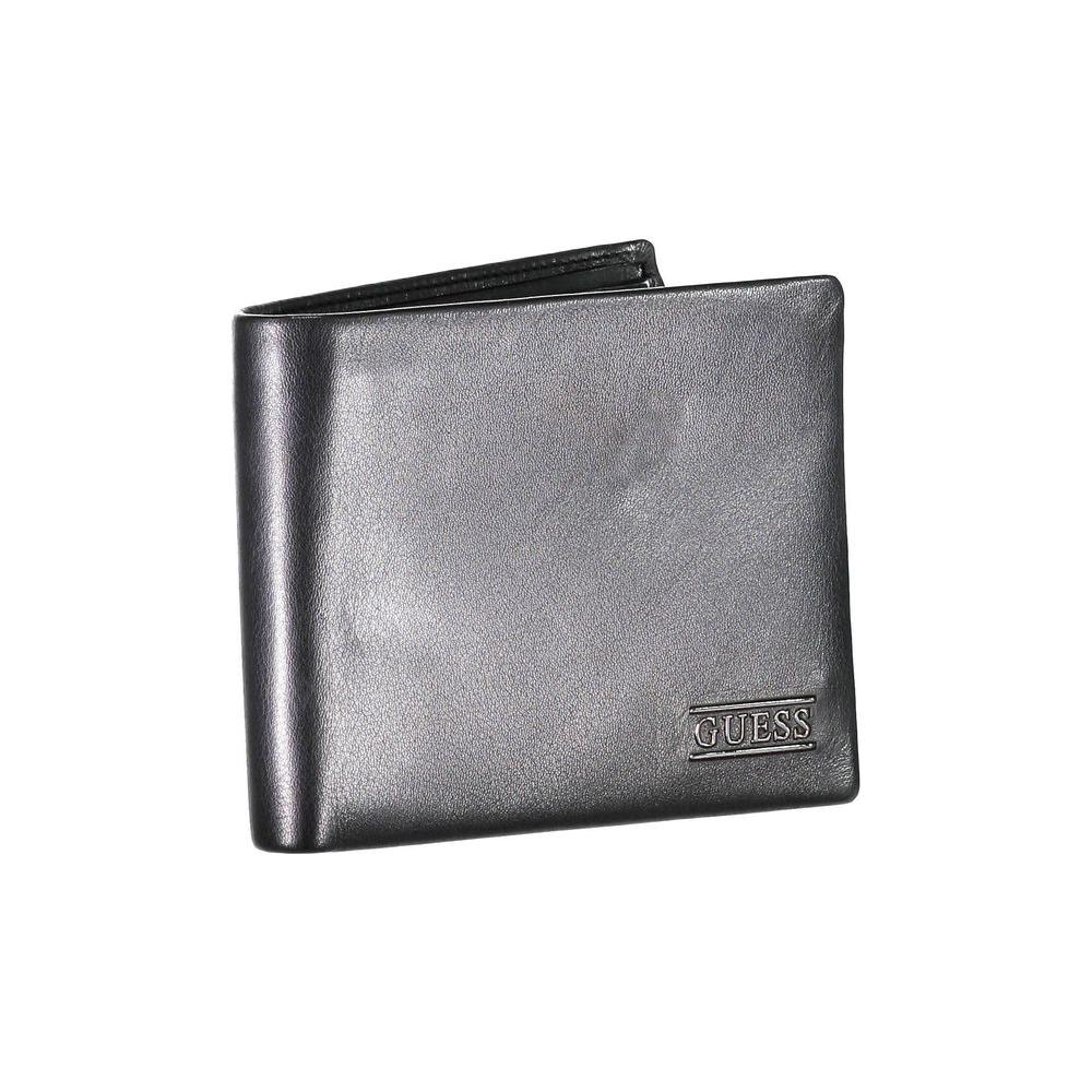 Guess Jeans Sleek Black Leather Bifold Wallet Guess Jeans