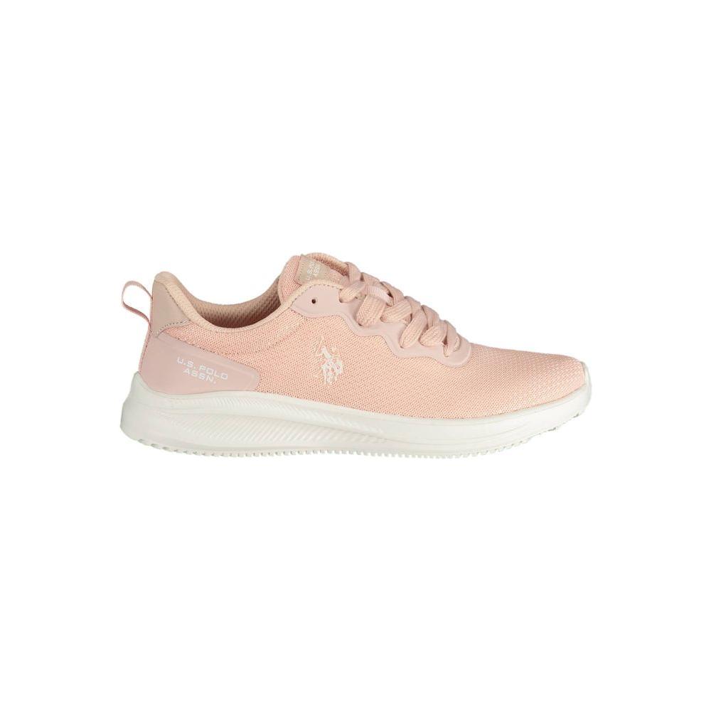 U.S. POLO ASSN. Chic Pink Lace-Up Sneakers with Contrasting Details U.S. POLO ASSN.