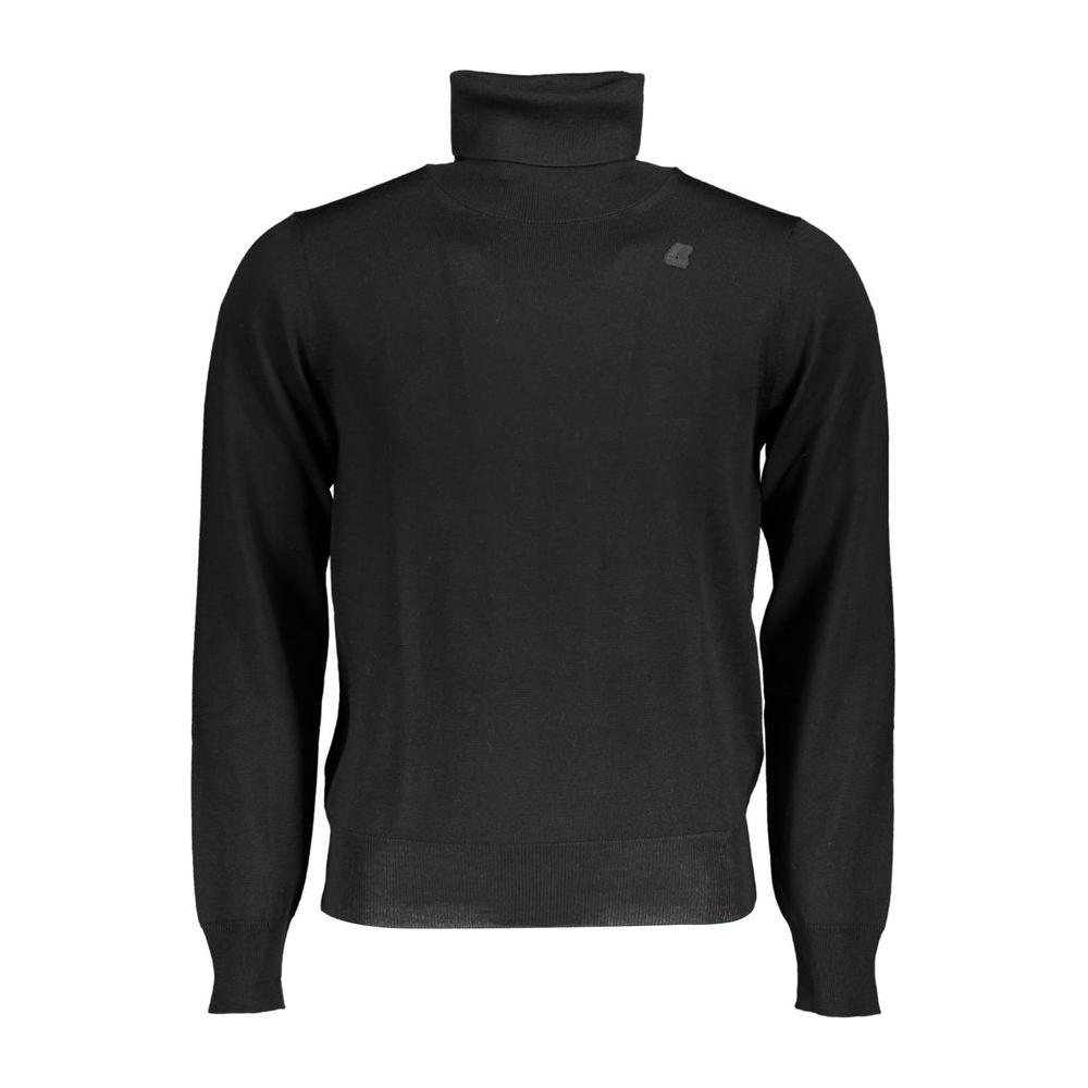 K-WAY Turtleneck Wool Sweater with Sleek Logo Detail K-WAY