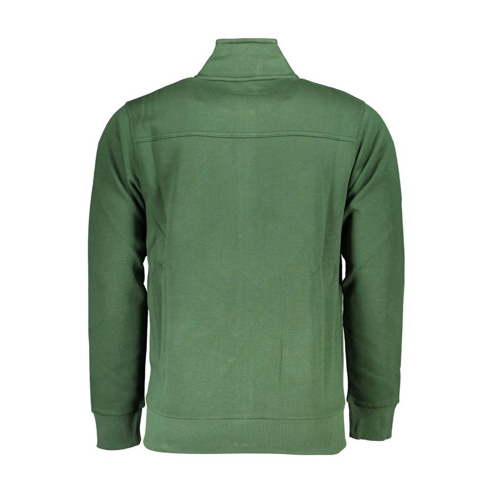 U.S. Grand Polo Chic Green Embroidered Zip Sweatshirt U.S. Grand Polo