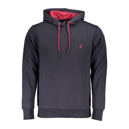 U.S. Grand Polo Blue Hooded Sweatshirt with Embroidery U.S. Grand Polo