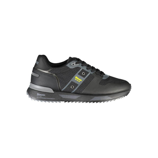 Blauer Sleek Black Sneakers with Contrast Accents Blauer