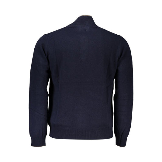 Harmont & Blaine Elegant Contrast Detail Half Zip Sweater Harmont & Blaine