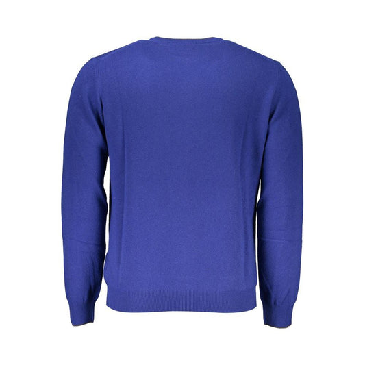 Harmont & Blaine Elegant Blue Crew Neck Cashmere Blend Sweater Harmont & Blaine