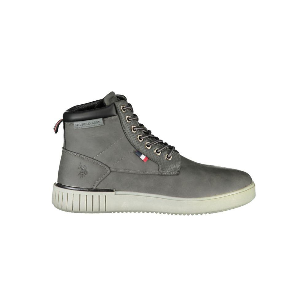 U.S. POLO ASSN. Chic Gray Ankle Boots with Contrasting Details U.S. POLO ASSN.