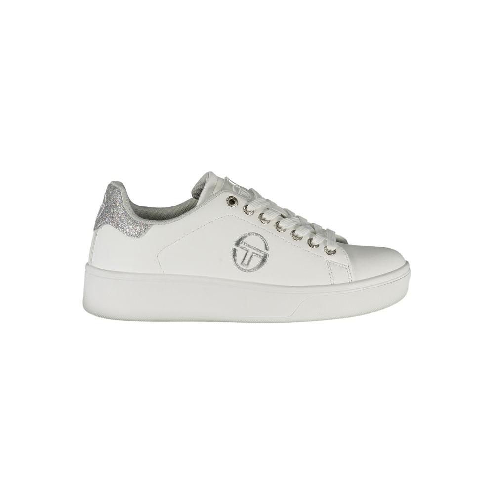 Sergio Tacchini Chic White Lace-up Sneakers with Contrast Details Sergio Tacchini