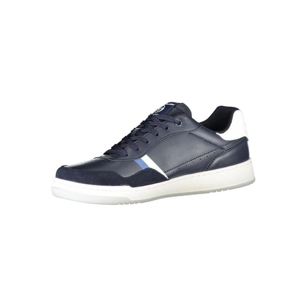 Sergio Tacchini Sleek Blue Sneakers with Embroidered Accents