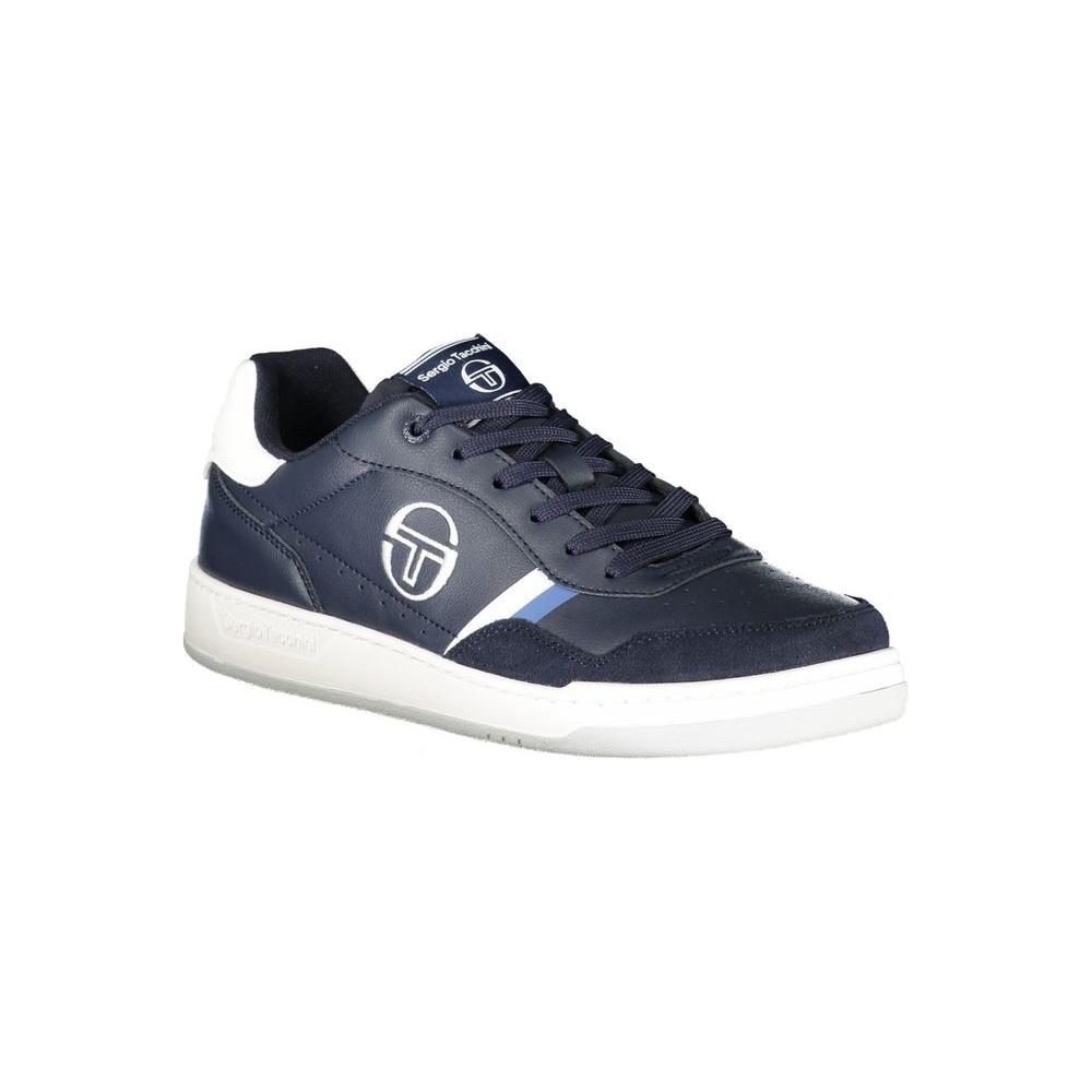 Sergio Tacchini Sleek Blue Sneakers with Embroidered Accents