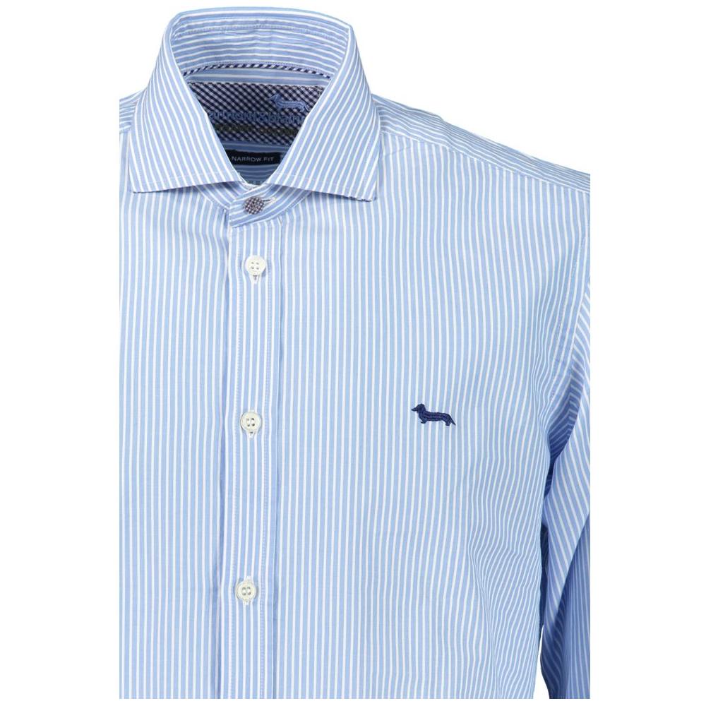 Harmont & Blaine Elegant Light Blue Striped Cotton Shirt Harmont & Blaine