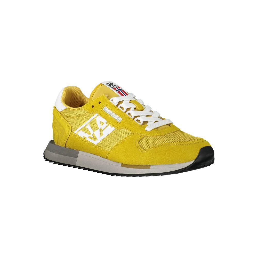 Napapijri Vibrant Yellow Contrast Lace-Up Sneakers Napapijri