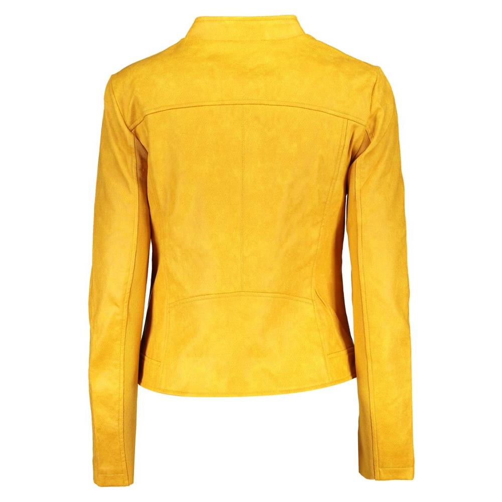 Desigual Vibrant Yellow Athletic Jacket with Chic Logo Desigual