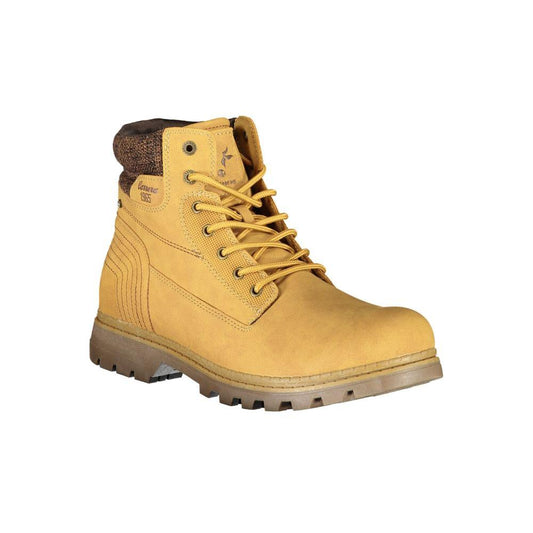 Carrera Sleek Yellow Lace-Up Boots with Contrast Detail Carrera