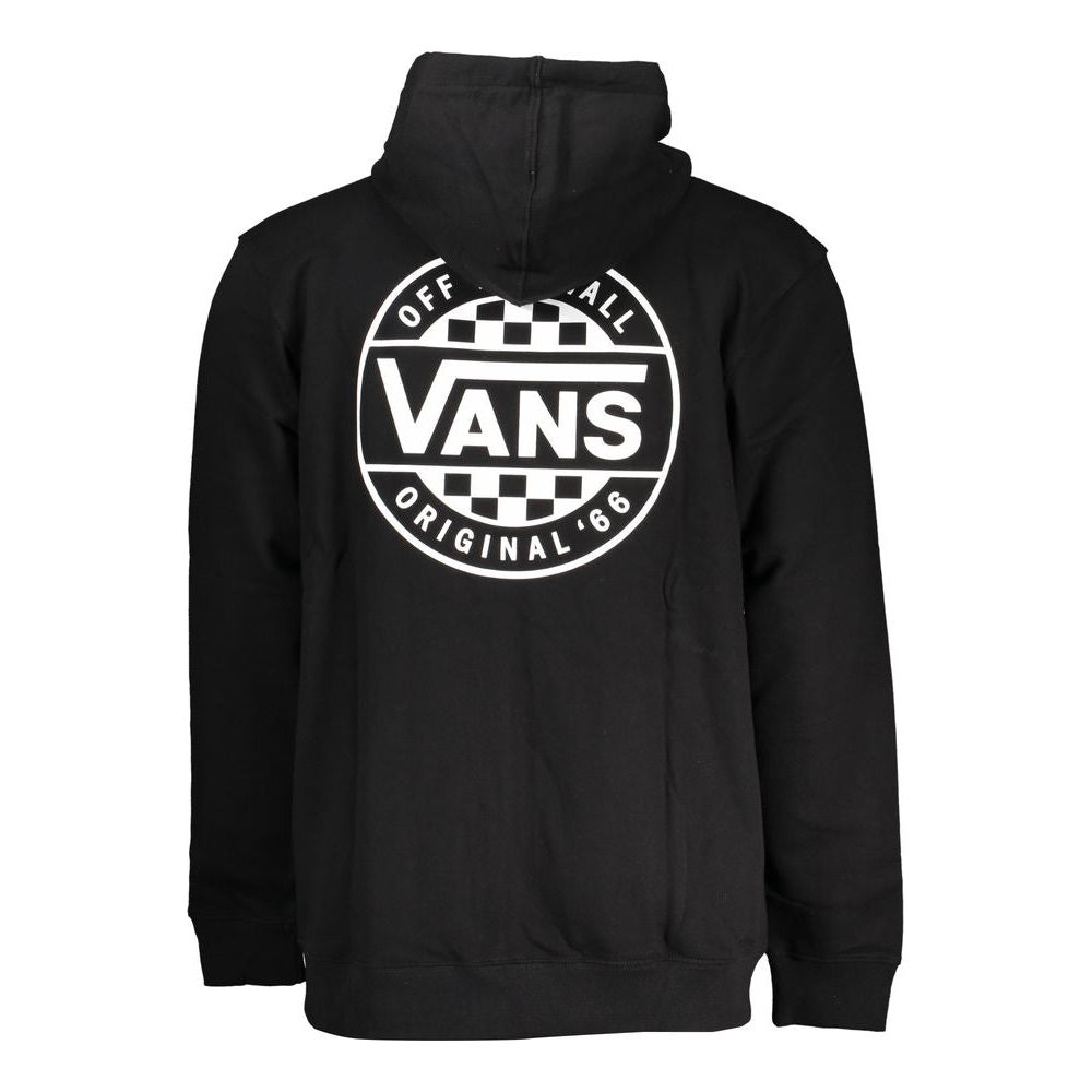 Vans Sleek Black Zip Hoodie with Logo Print Vans