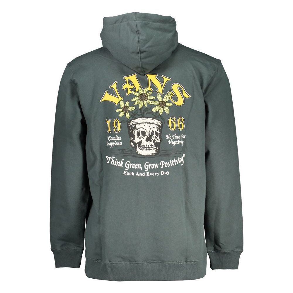 Vans Green Fleece Hooded Sweatshirt with Logo Print Vans