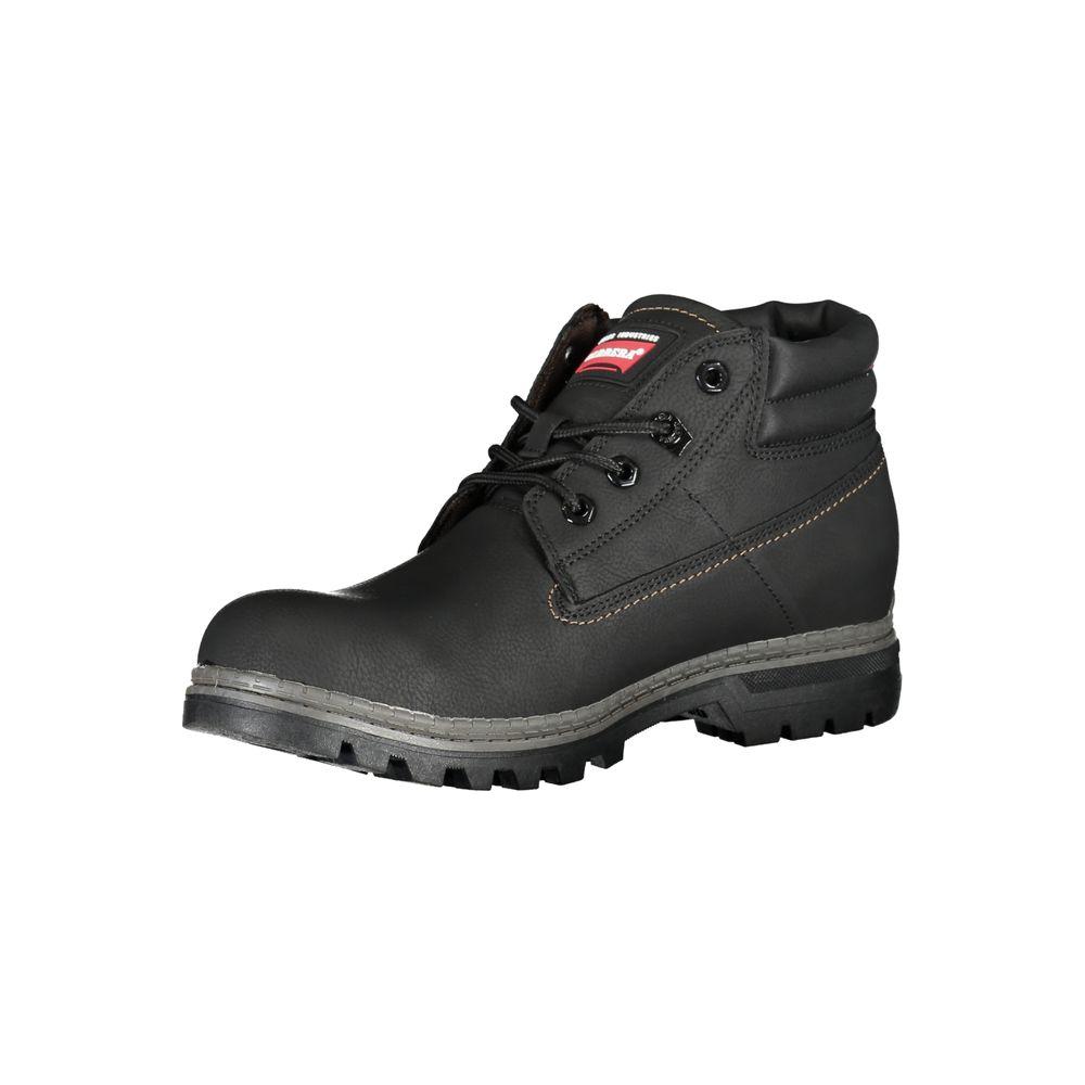 Carrera Sleek Black Laced Boots with Contrast Details Carrera