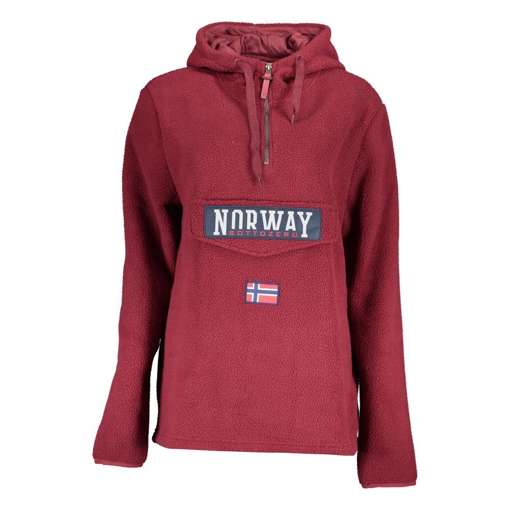 Norway 1963 Chic Purple Hooded Sweatshirt with Unique Detailing Norway 1963