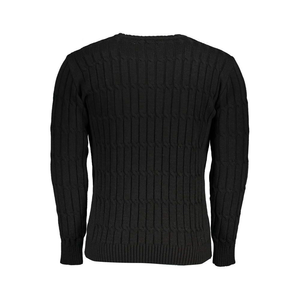 U.S. Grand Polo Twisted Crew Neck Sweater with Contrast Details