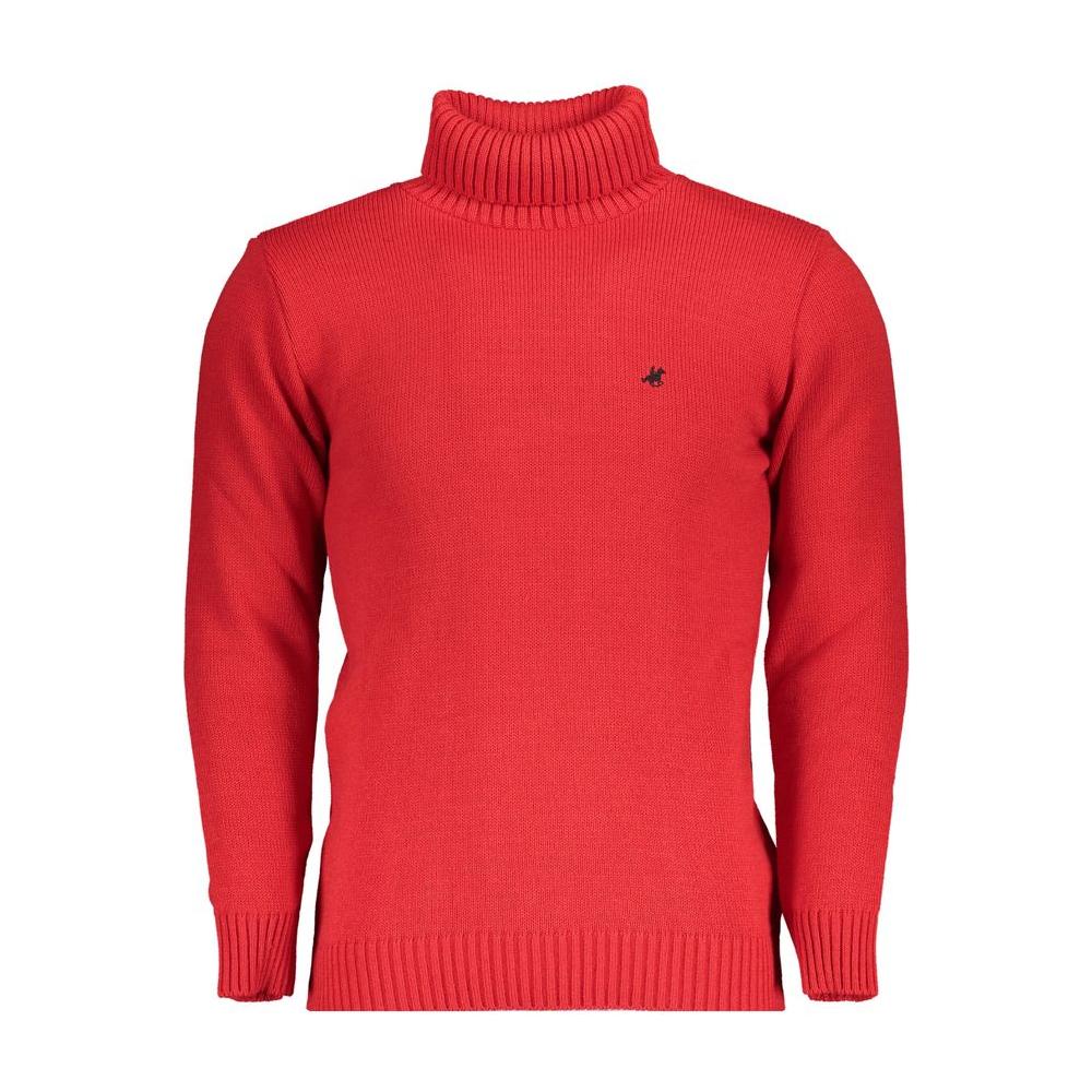 U.S. Grand Polo Elegant Turtleneck Sweater with Embroidery Detail U.S. Grand Polo