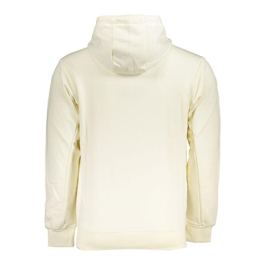 U.S. Grand Polo Chic White Hooded Sweatshirt With Embroidery U.S. Grand Polo