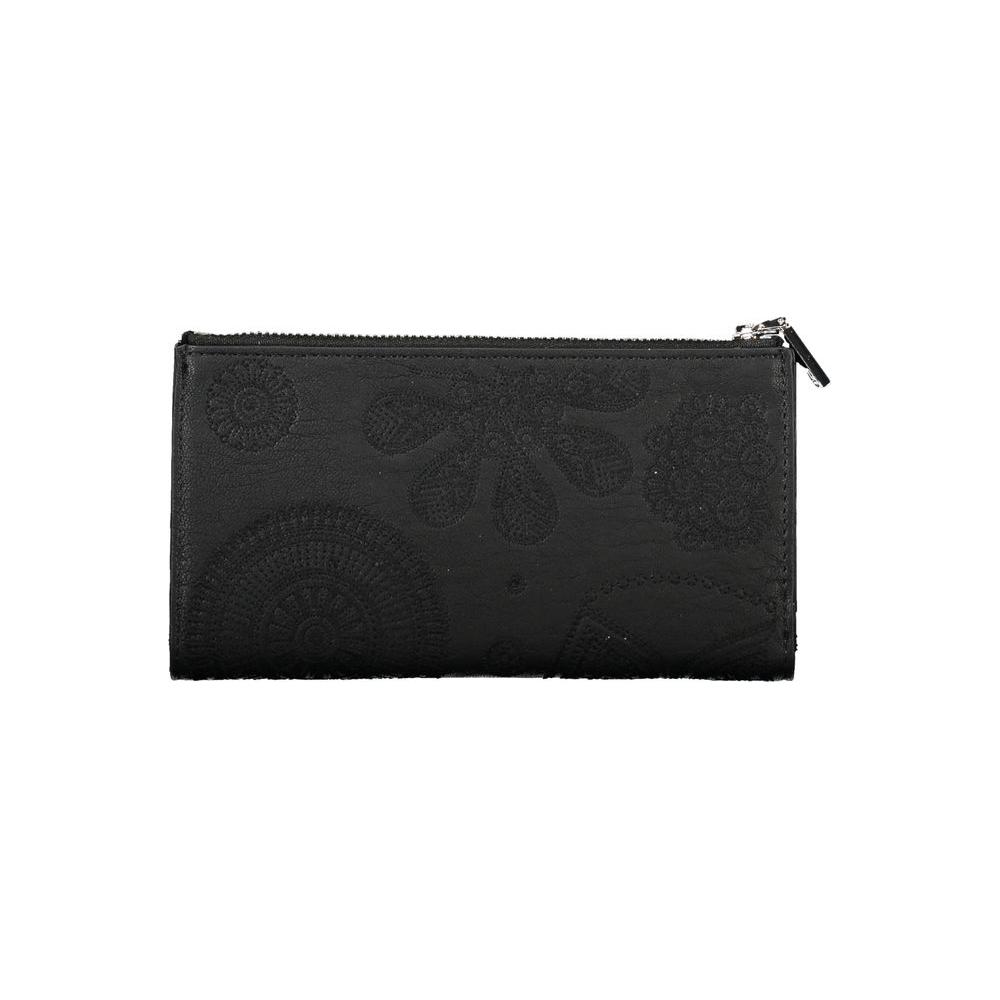 Desigual Chic Black Dual Compartment Wallet Desigual