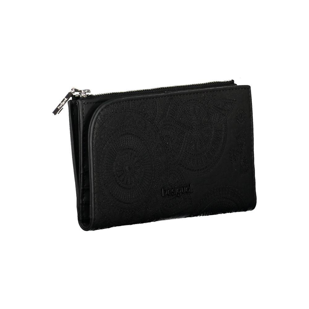 Desigual Chic Black Dual Compartment Wallet Desigual