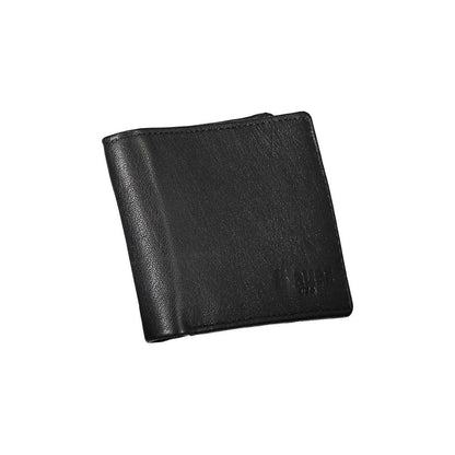 Blauer Elegant Black Leather Dual-Compartment Wallet Blauer