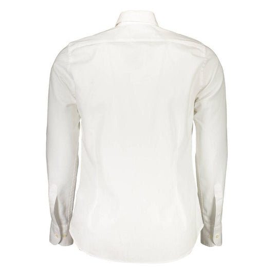 La Martina Chic Slim Fit Long Sleeved White Shirt La Martina