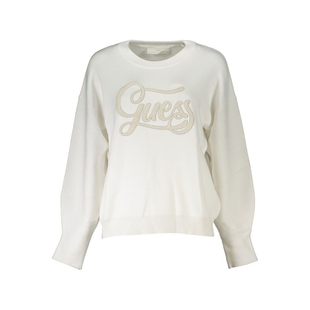 Guess Jeans Elegant Crew Neck Embroidered Sweater Guess Jeans