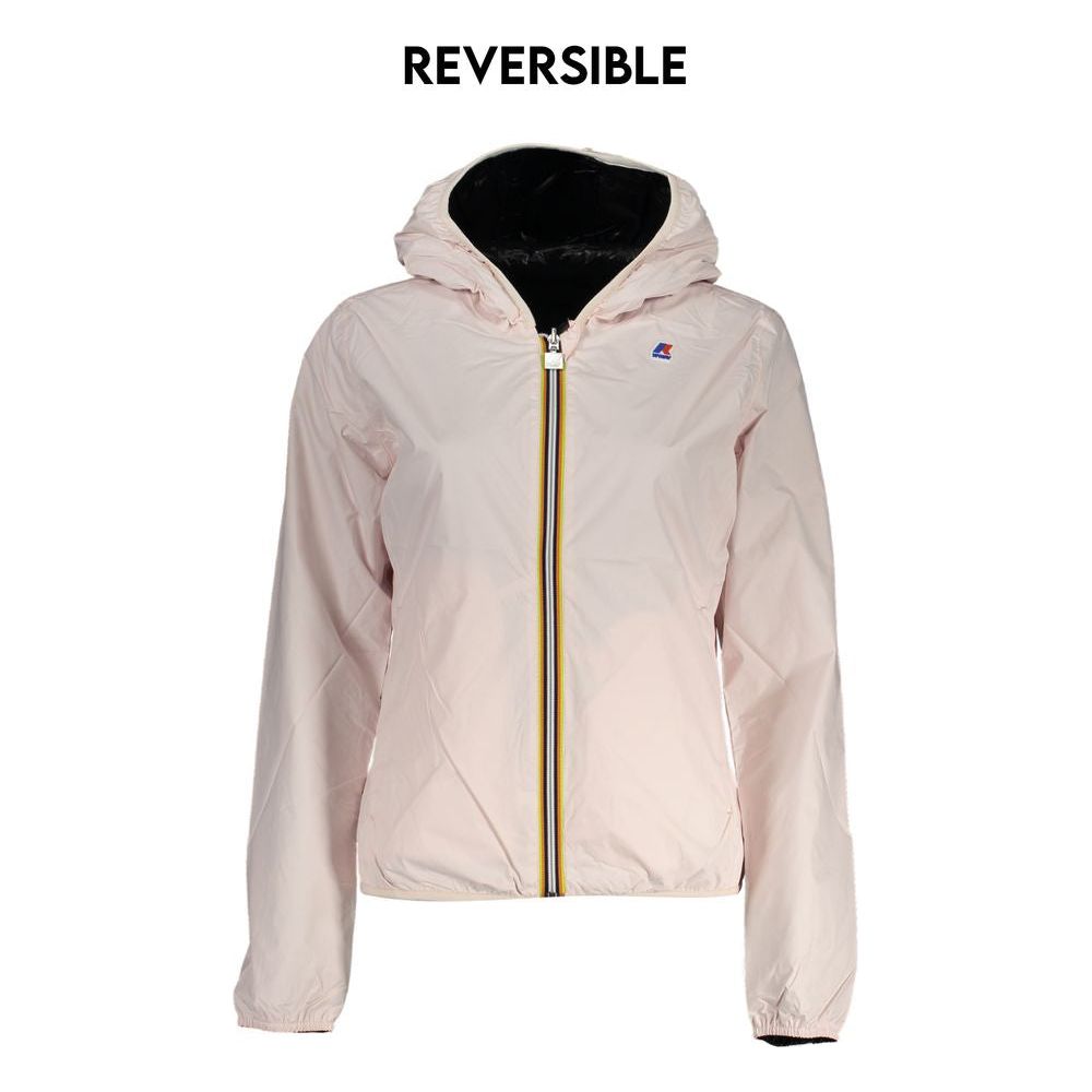 K-WAY Chic Reversible Hooded Jacket in Pink K-WAY