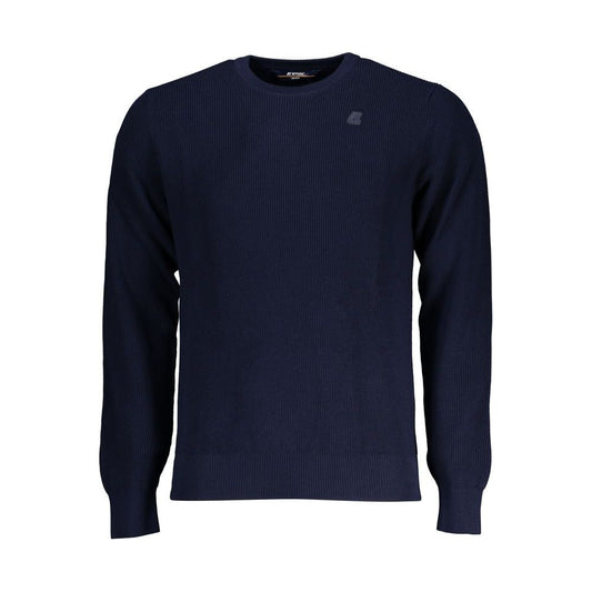 K-WAY Crew Neck Cotton Sweater in Blue K-WAY