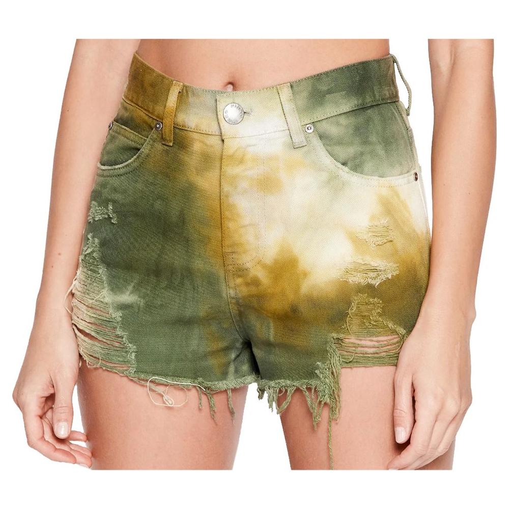 PINKO Chic Military Green Cotton Shorts for Women PINKO