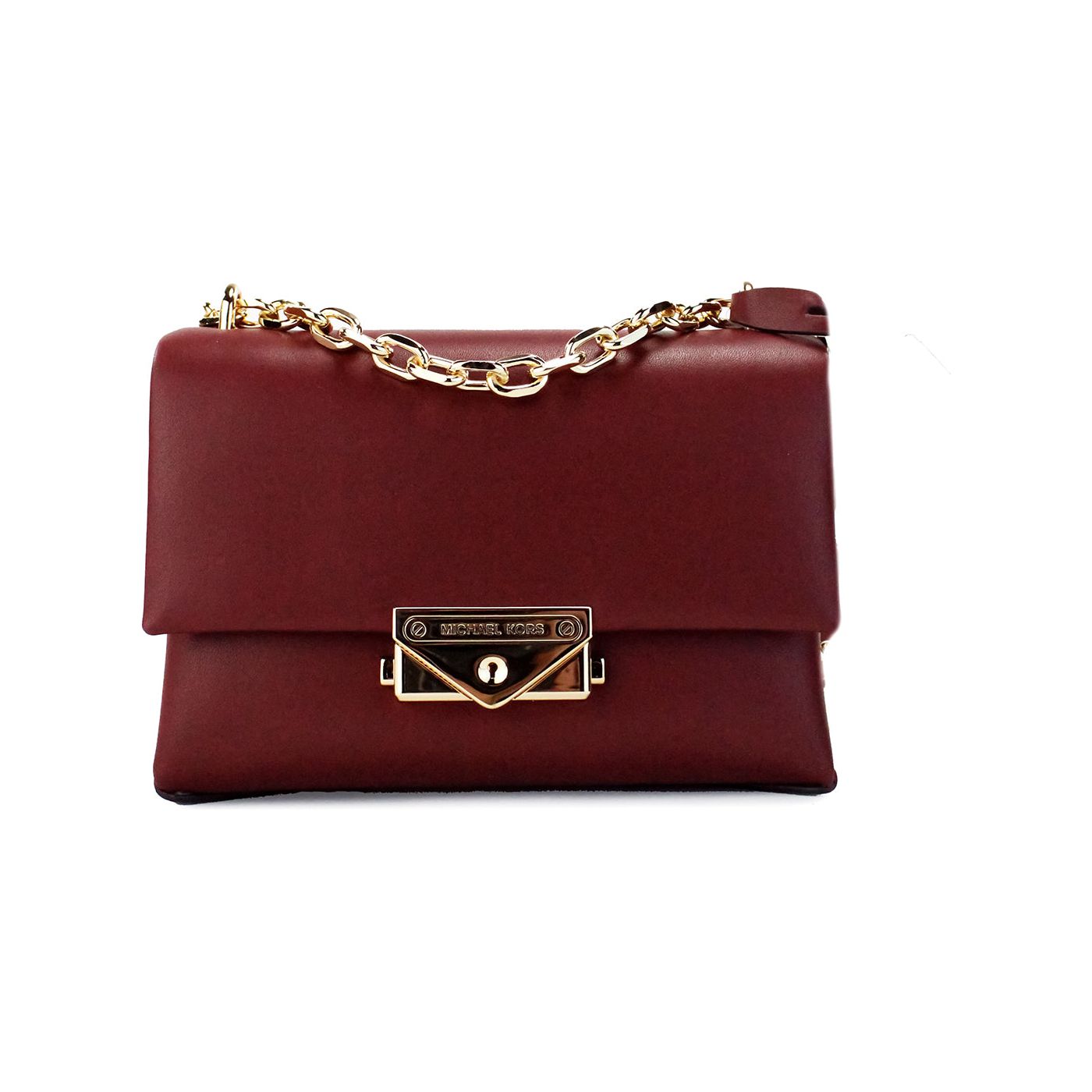 Michael Kors Cece Small Dark Cherry Vegan Leather Convertible Flap Crossbody Bag Michael Kors