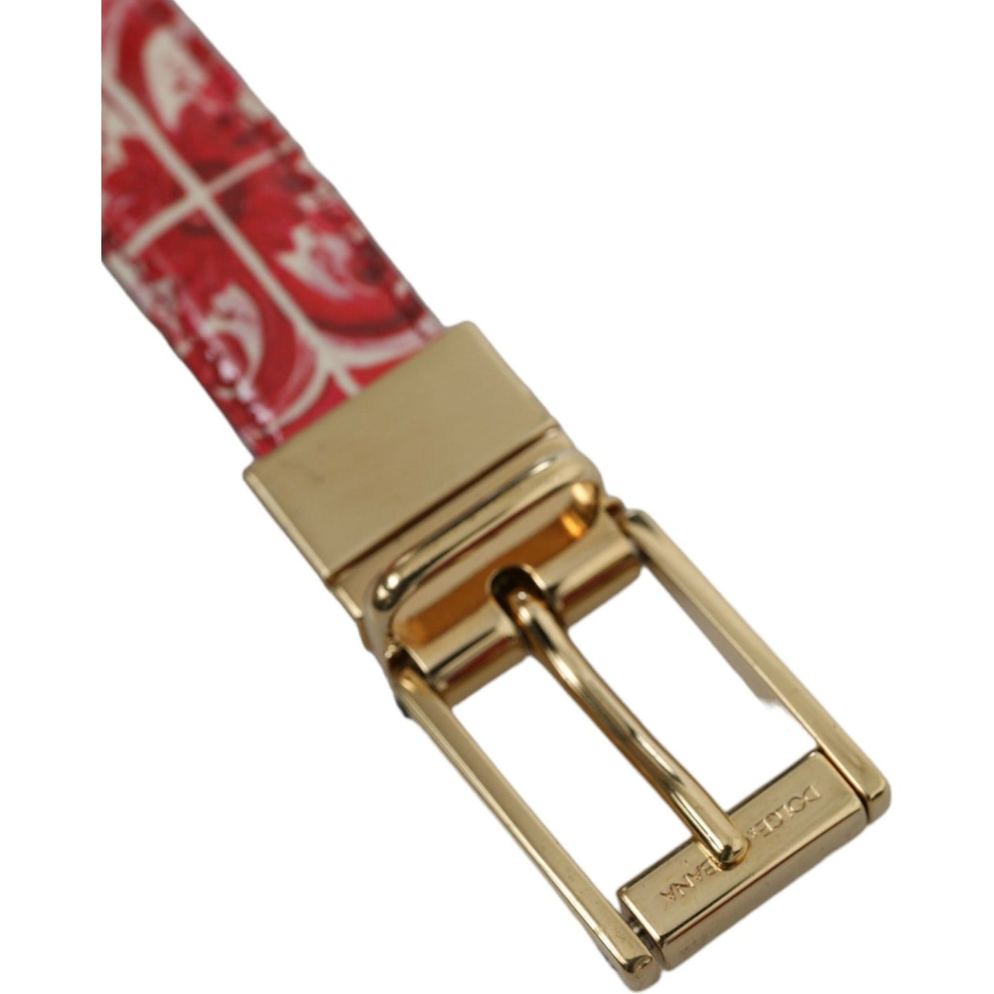 Dolce & Gabbana Elegant Red Calfskin Waist Belt Dolce & Gabbana