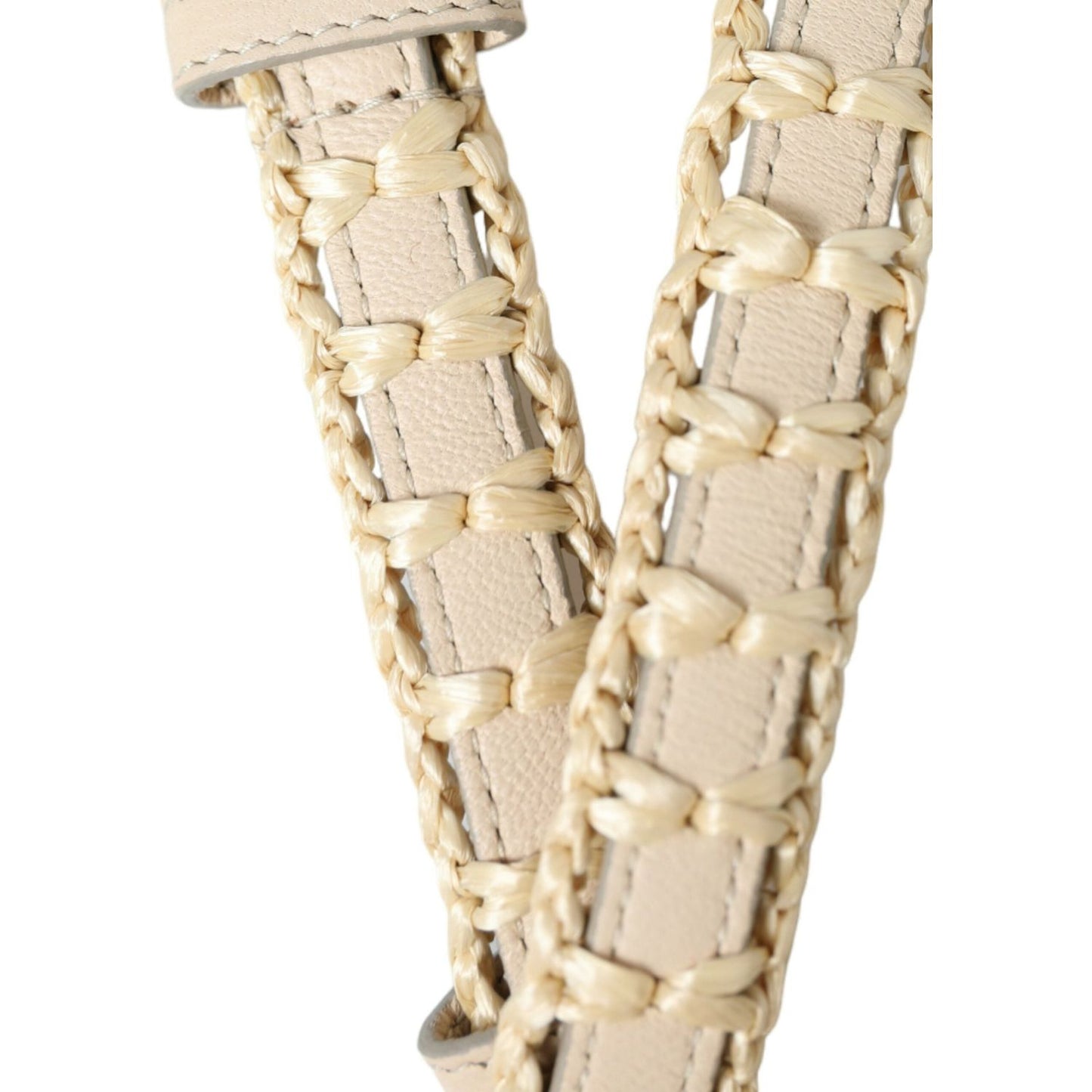 Dolce & Gabbana Elegant Beige Leather Waist Belt Dolce & Gabbana