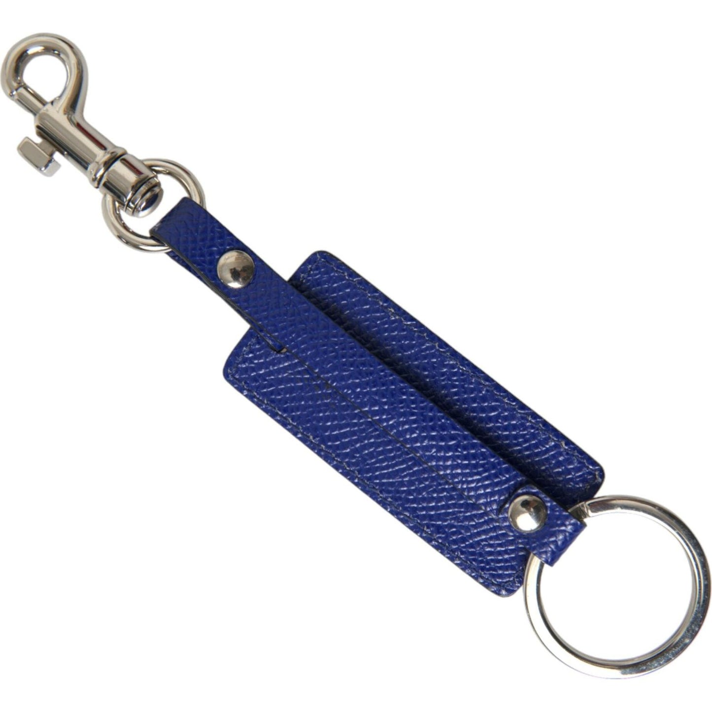 Dolce & Gabbana Elegant Blue Trifold Calf Leather Key Holder Dolce & Gabbana