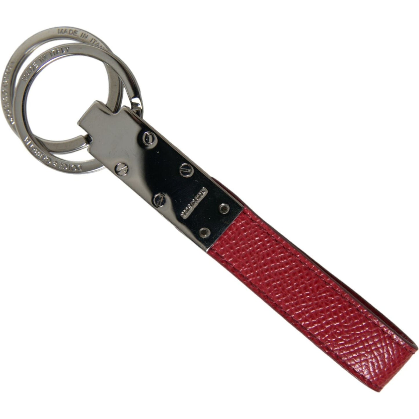 Dolce & Gabbana Elegant Red Leather Trifold Key Holder Case Dolce & Gabbana