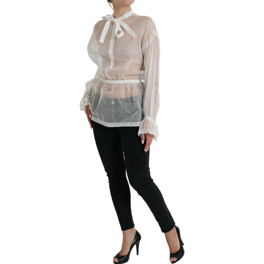 Dolce & Gabbana Elegant Silk Blend Long Sleeve Blouse Dolce & Gabbana