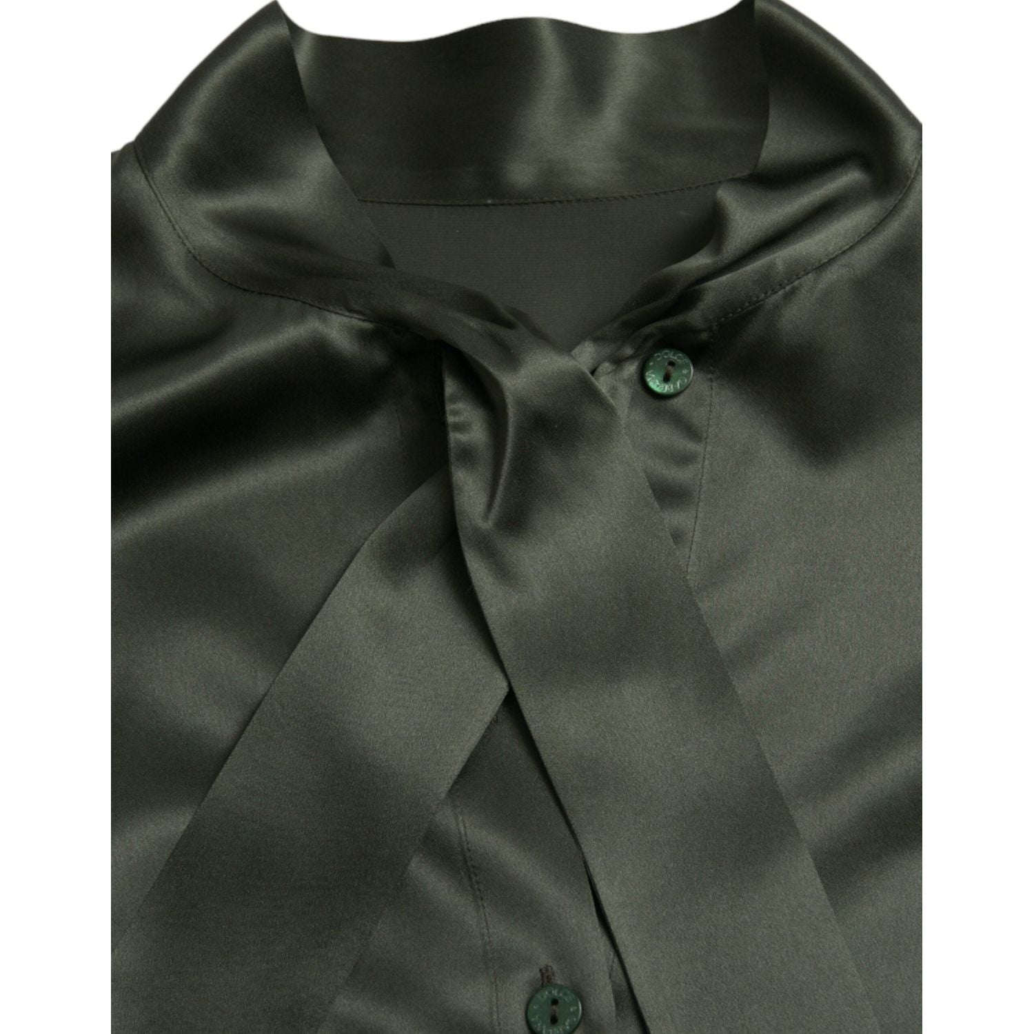 Dolce & Gabbana Elegant Silk Ascot Collar Blouse