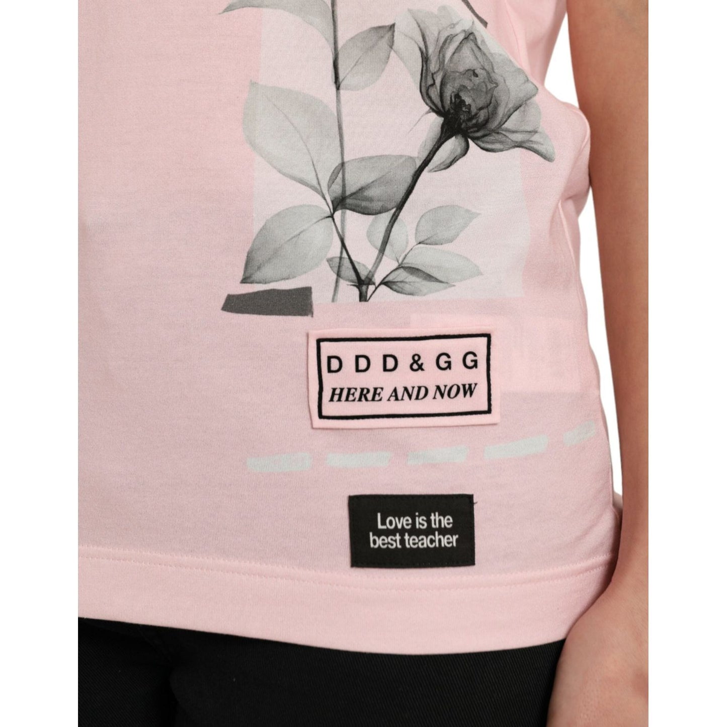 Dolce & Gabbana Chic Pink Floral Cotton Tee Dolce & Gabbana