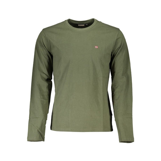 Napapijri Crew Neck Embroidered Green Tee Napapijri