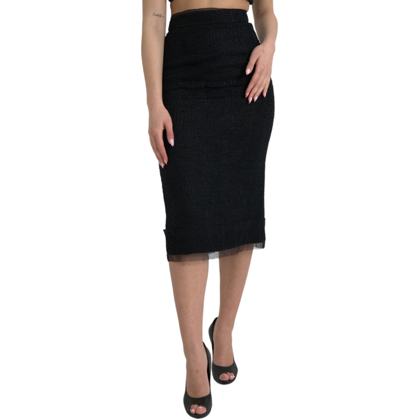 Dolce & Gabbana Elegant High Waist Midi Skirt Dolce & Gabbana