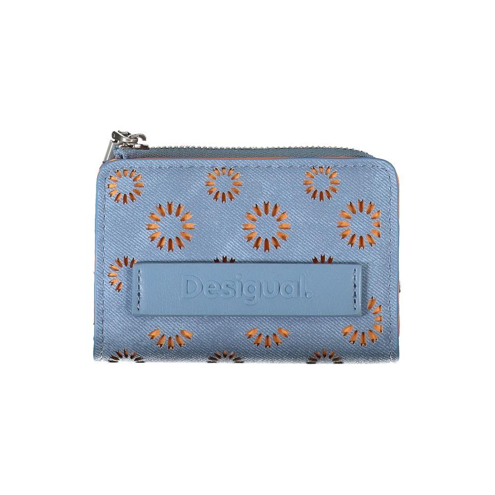 Desigual Light Blue Polyester Wallet Desigual