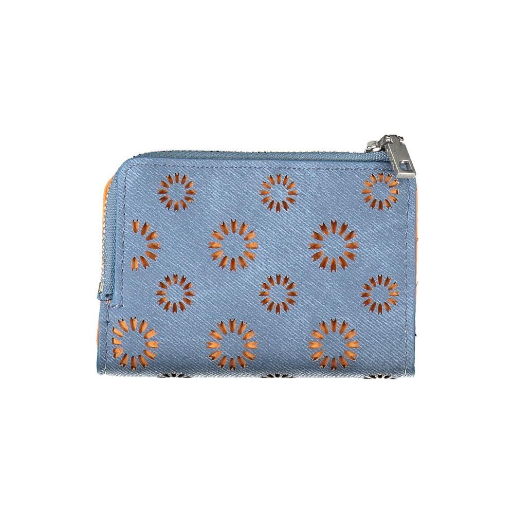 Desigual Light Blue Polyester Wallet Desigual