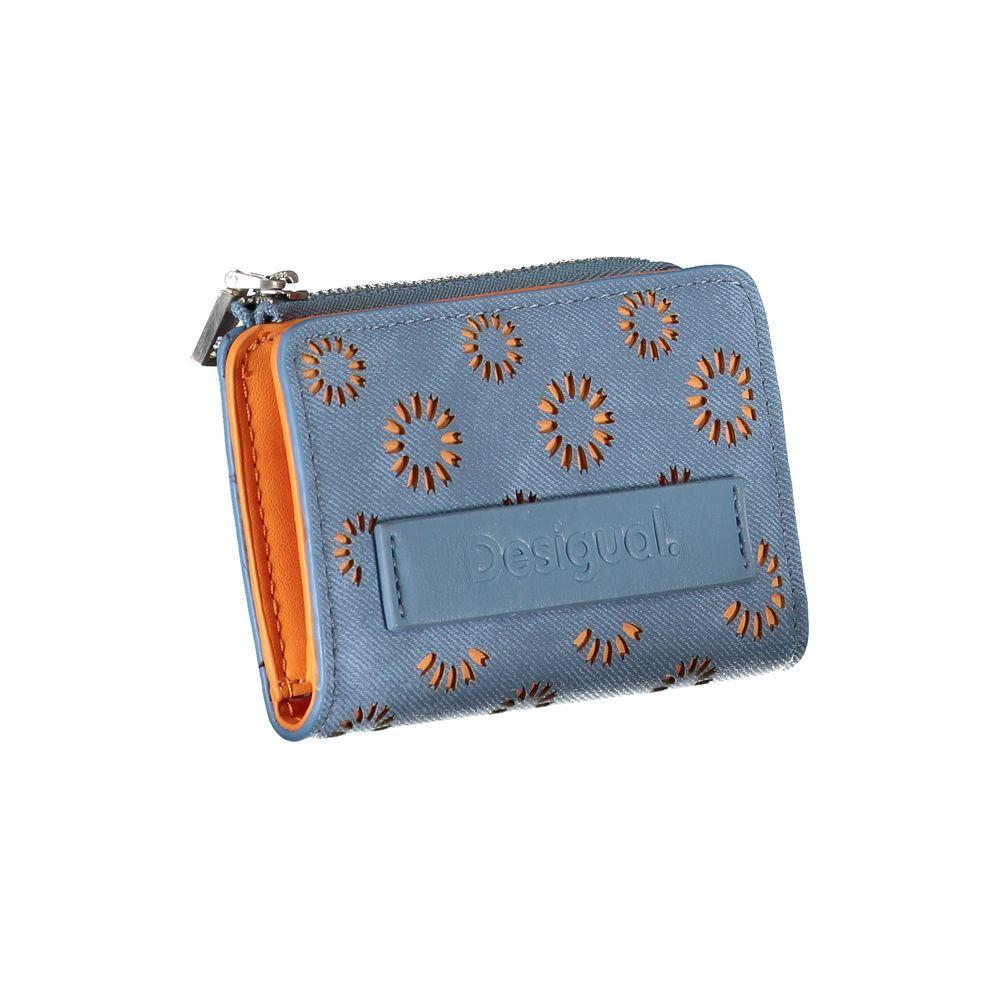 Desigual Light Blue Polyester Wallet Desigual