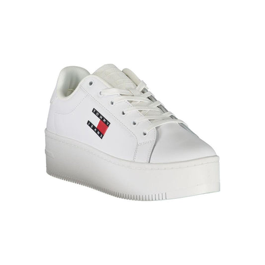 Tommy Hilfiger White Polyester Sneaker Tommy Hilfiger