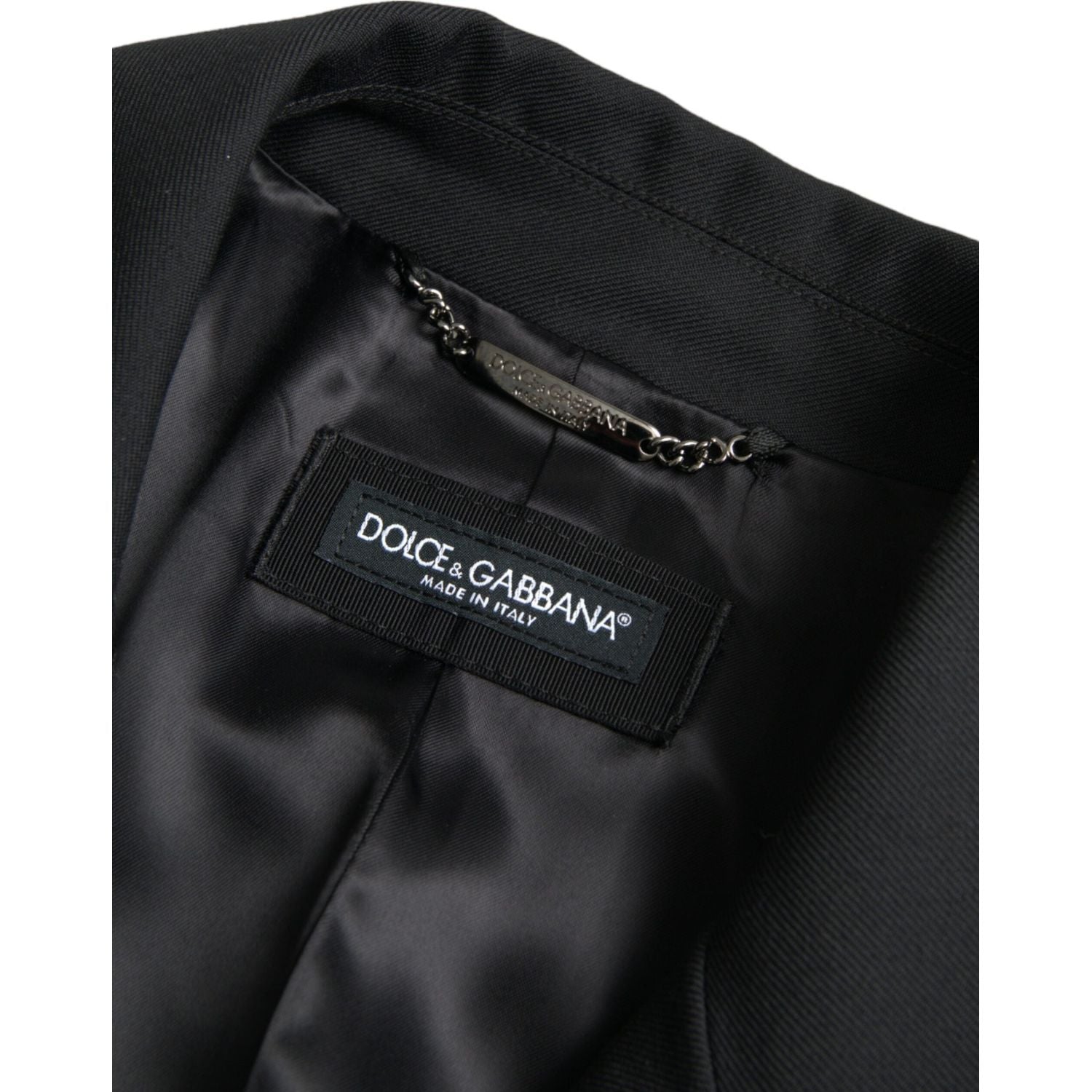 Dolce & Gabbana Black Double Breasted Trench Coat Jacket