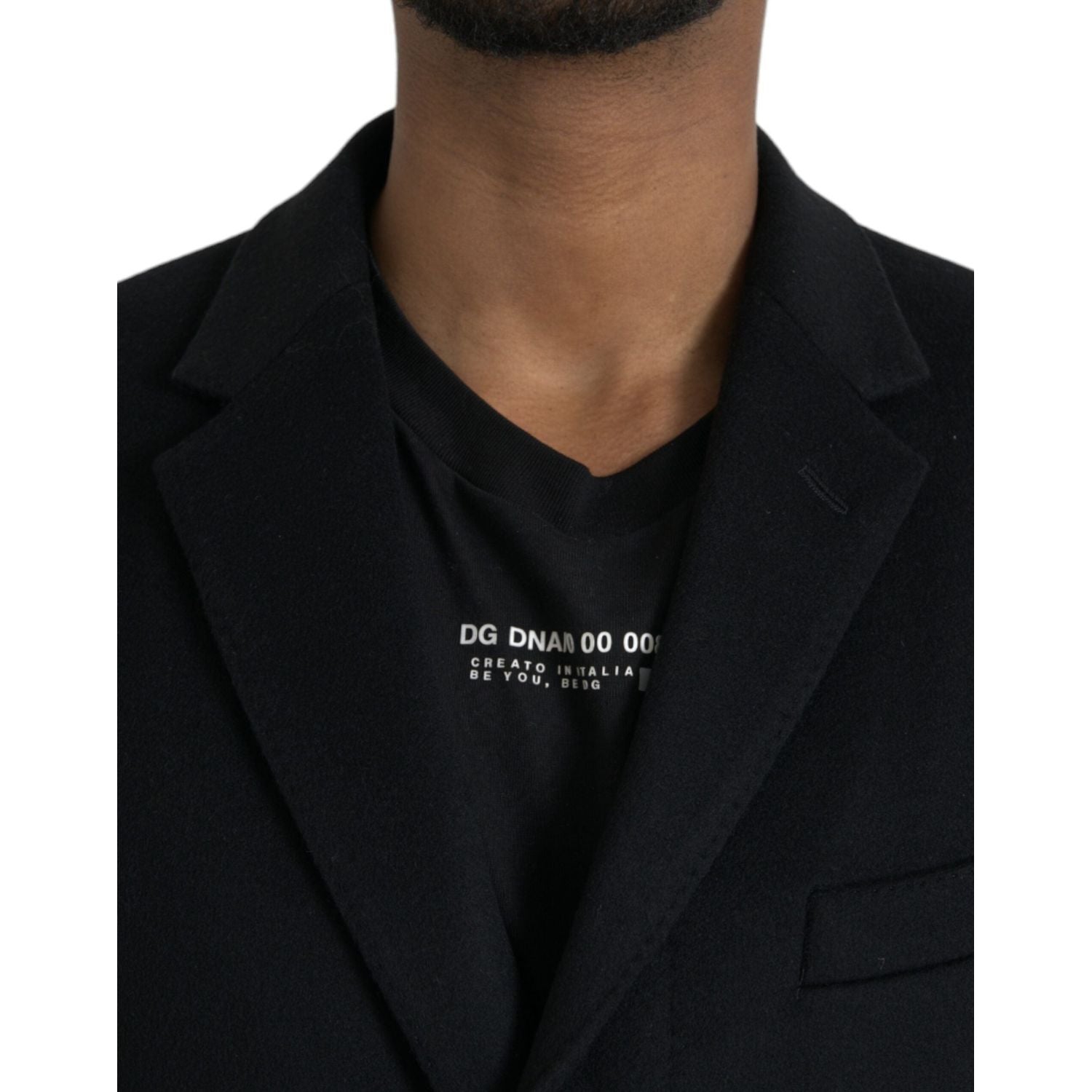 Dolce & Gabbana Black Single Breasted Trench Coat Jacket