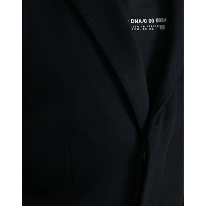 Dolce & Gabbana Black Single Breasted Trench Coat Jacket Dolce & Gabbana