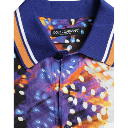 Dolce & Gabbana Multicolor Luminarie Print Cotton Casual Shirt Dolce & Gabbana