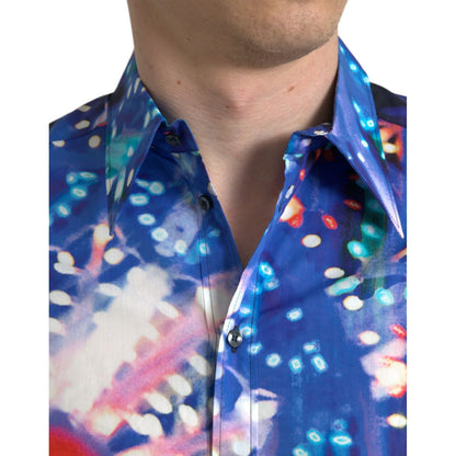 Dolce & Gabbana Multicolor Luminarie Slim MARTINI Shirt Dolce & Gabbana